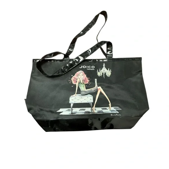 Joico Bella Pilar Nylon and Patent Leather Tote Bag. NWOT. - Picture 8 of 9